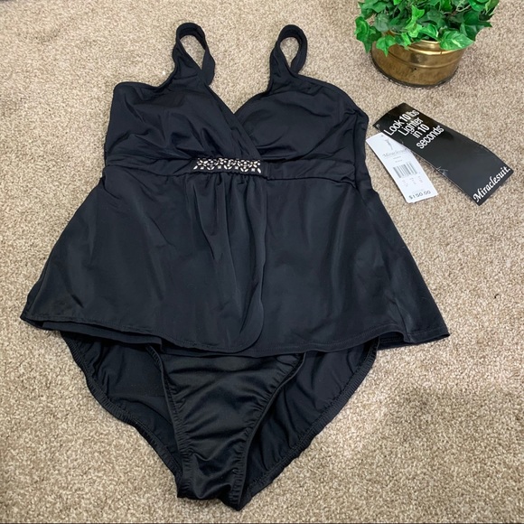 Miraclesuit Other - Miraclesuit V-Neck One Piece Swimsuit Black 14